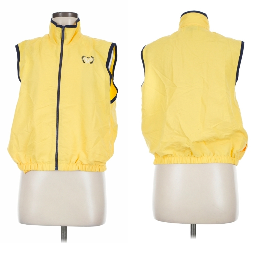 Vintage RARE MFG SAMPLE WIMBLEDON England Lawn Tennis Club Zip Vest Unisex M